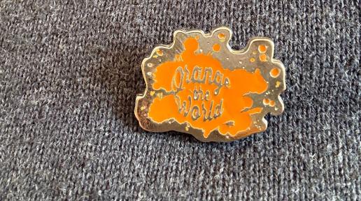 orange the world pin